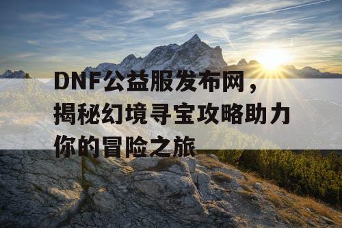 DNF公益服发布网，揭秘幻境寻宝攻略助力你的冒险之旅