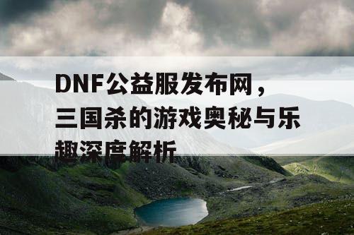 DNF公益服发布网，三国杀的游戏奥秘与乐趣深度解析