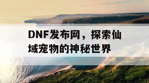 DNF发布网，探索仙域宠物的神秘世界